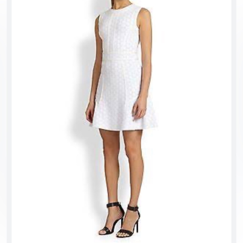 BCBGMAXAZRIA CELB Wear JO Fit&Flare White Dress Medium